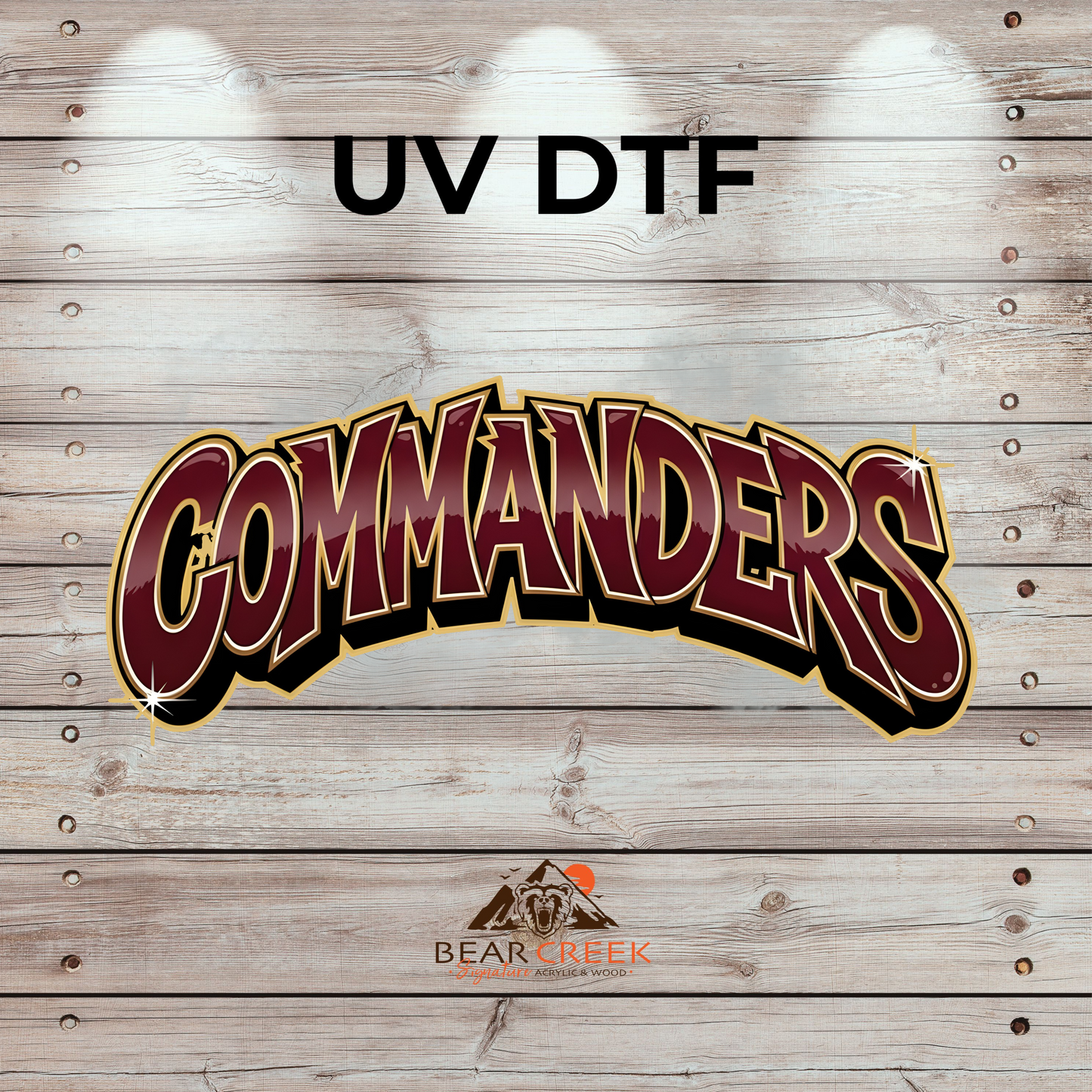 Commanders - 4.5-inch permanent sticker #BCS51