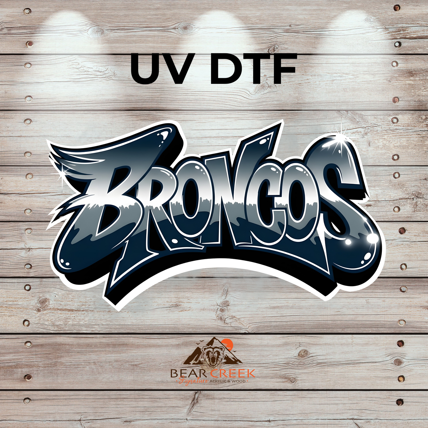 Broncos - 4.5-inch permanent sticker #BCS55