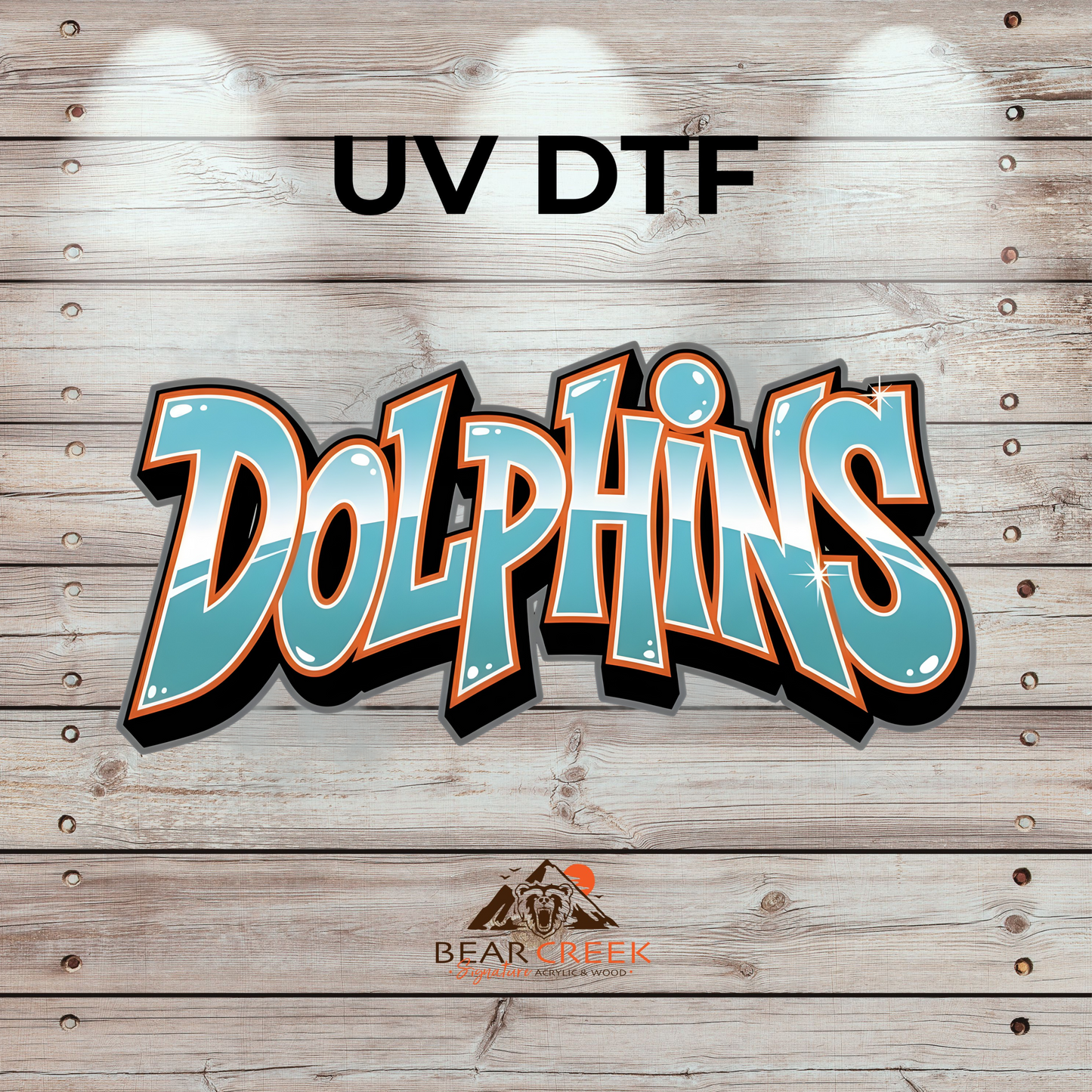 Dolphins - 4.5-inch permanent sticker #BCS39
