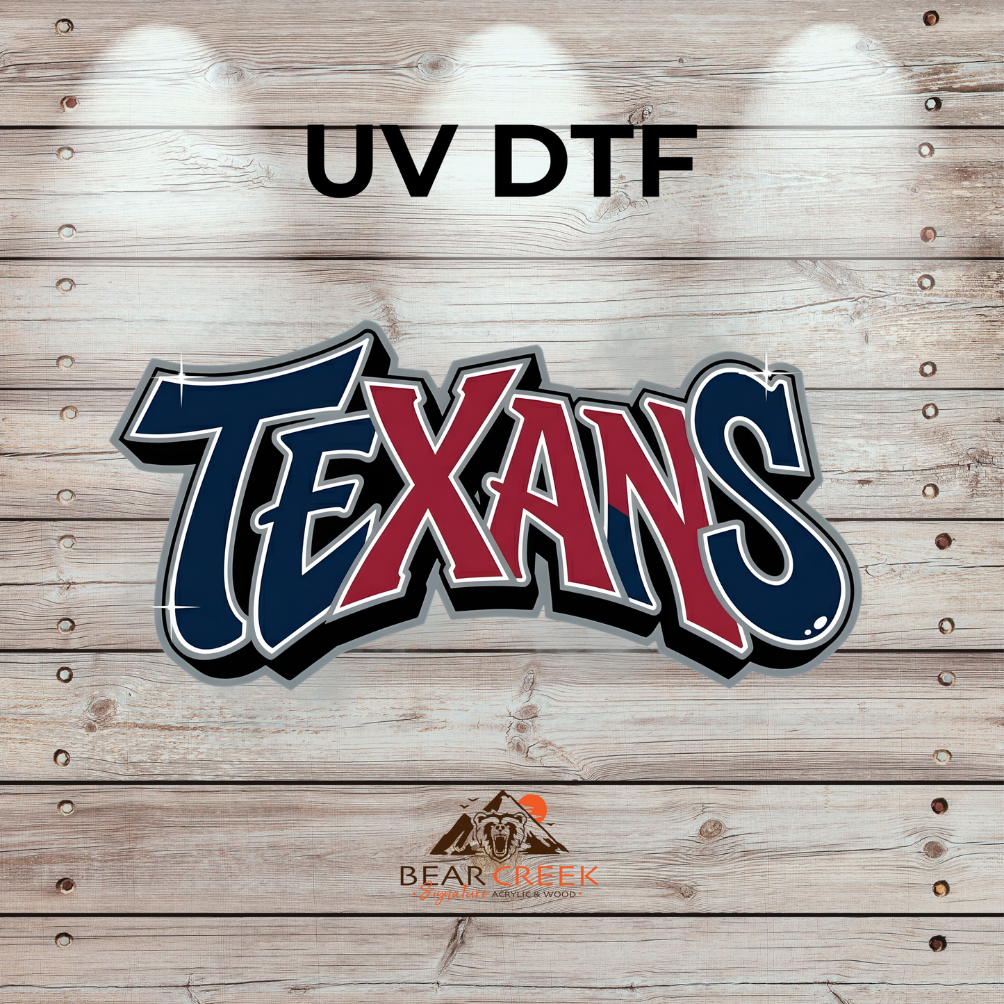 Texans - 4.5-inch permanent sticker #BCS40