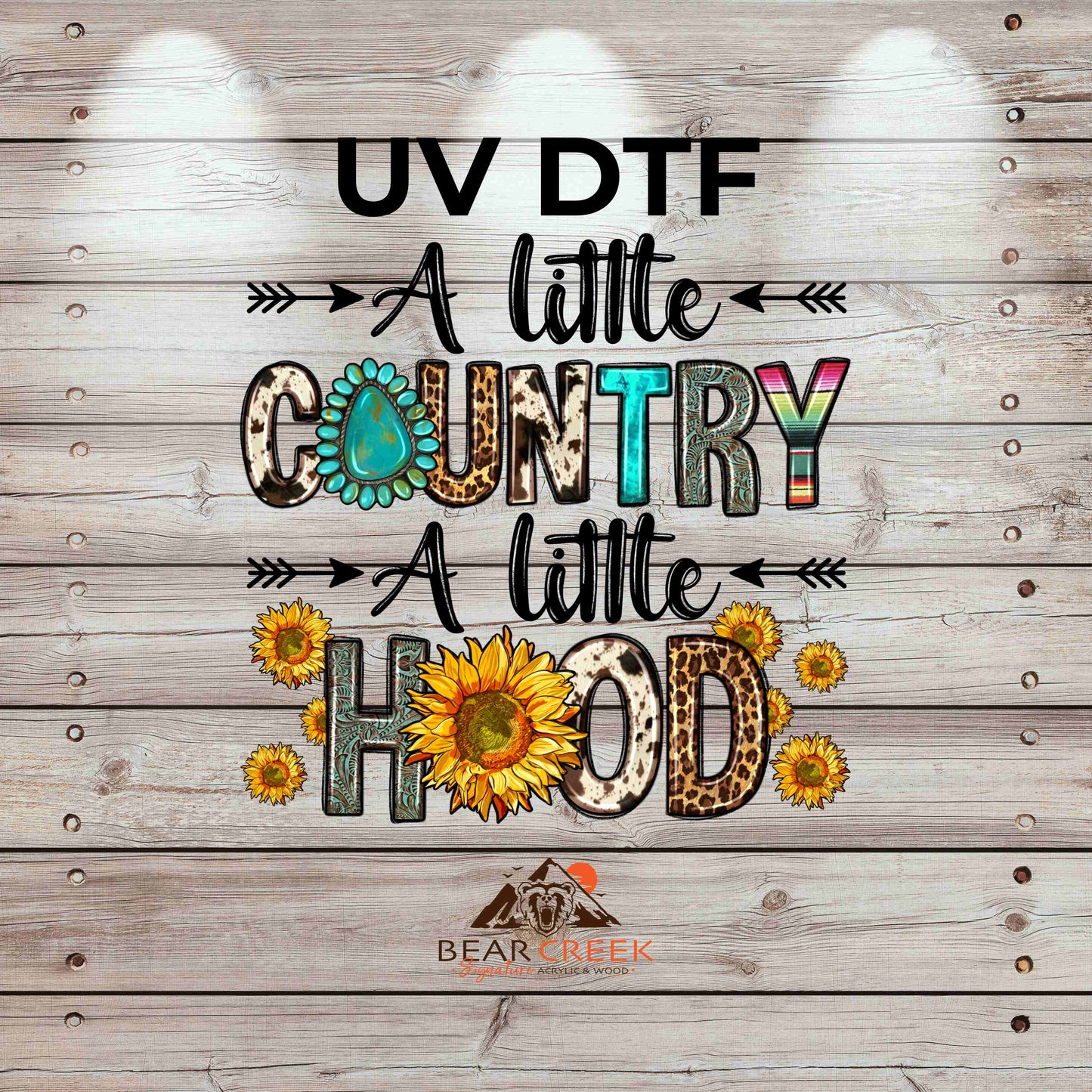 A Little Country A Little Hood 4.5-inch permanent sticker #100