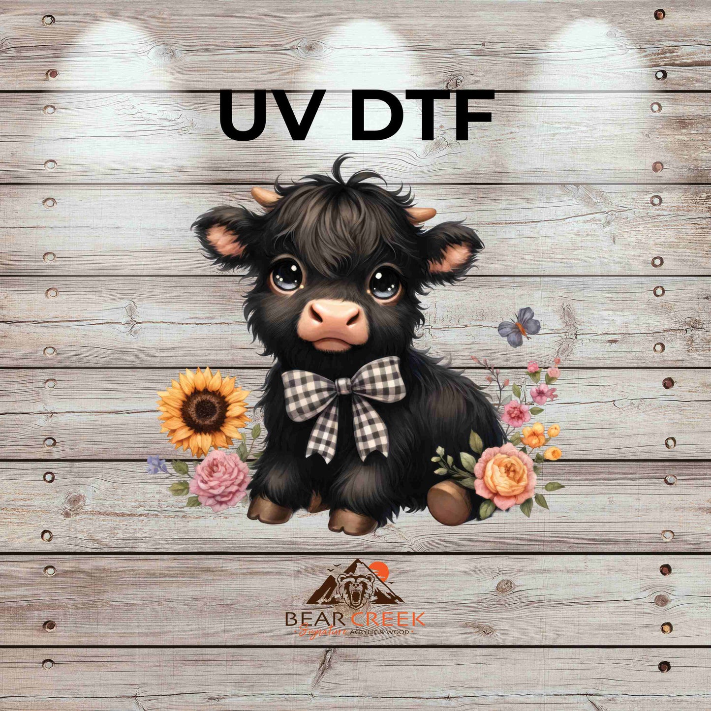 Black Baby Heifer 4.5-inch permanent sticker #115