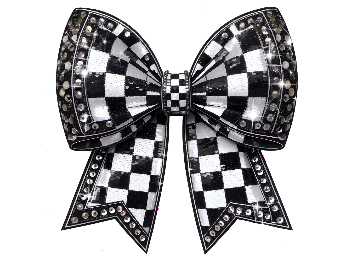 Black and White Bow 4.5" - BCS#90 (NEW)