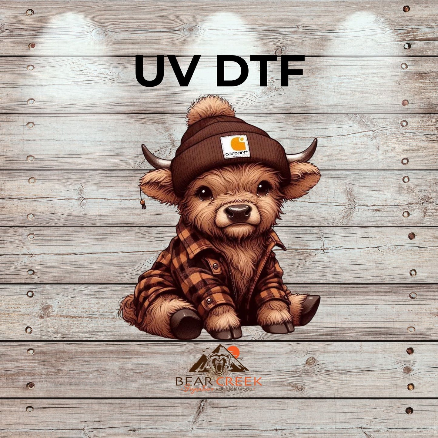 Carhart Cow 2 - 4.5-inch permanent sticker #258