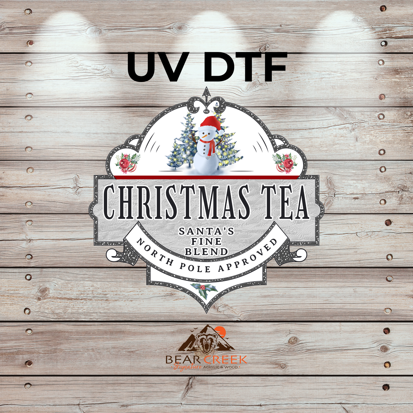 Christmas Tea - 4.5-inch permanent sticker #272