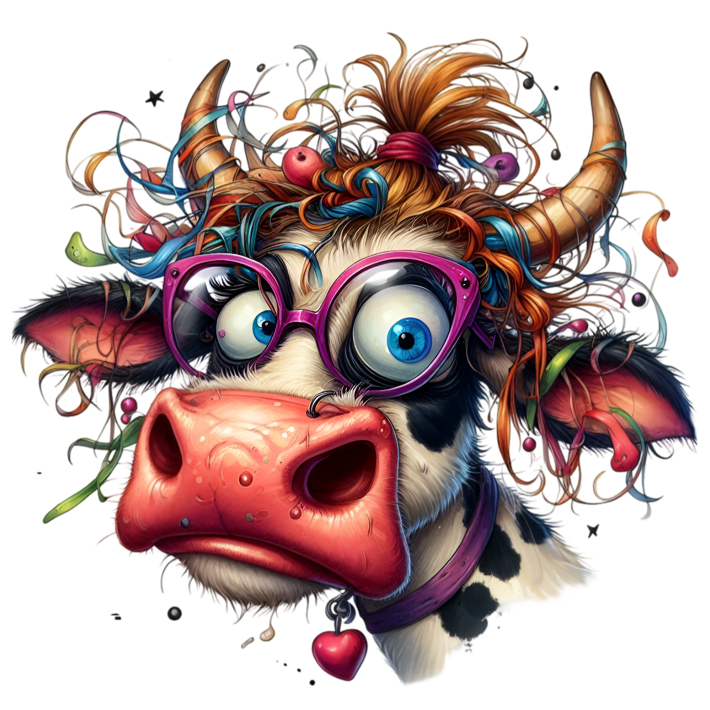 Crazy Hair Cow 2- 4.5" - BCS#67 (NEW)