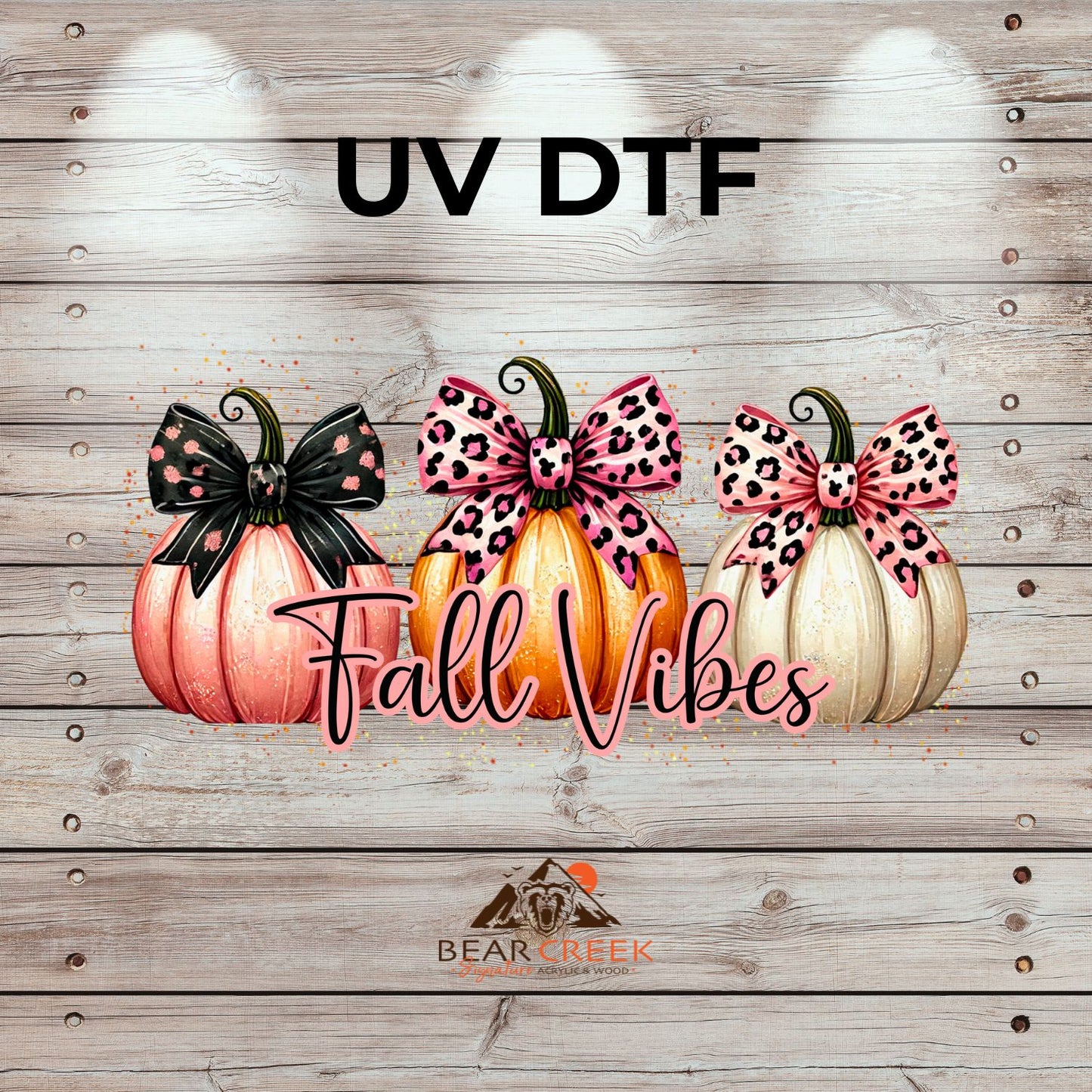 Fall Vibes - 9.5-inch permanent sticker #254 (NEW)