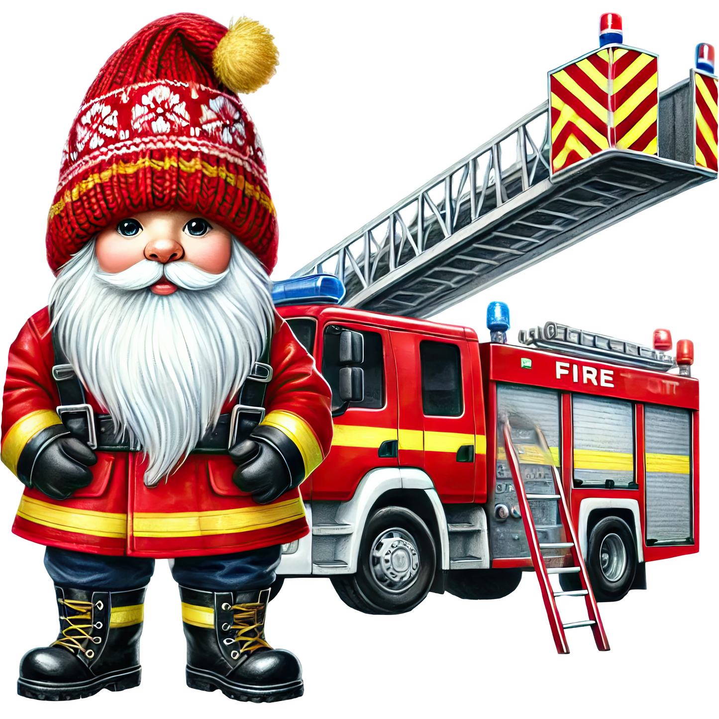 Firefighter Gnome 3 4.5" - BCS#84 (NEW)