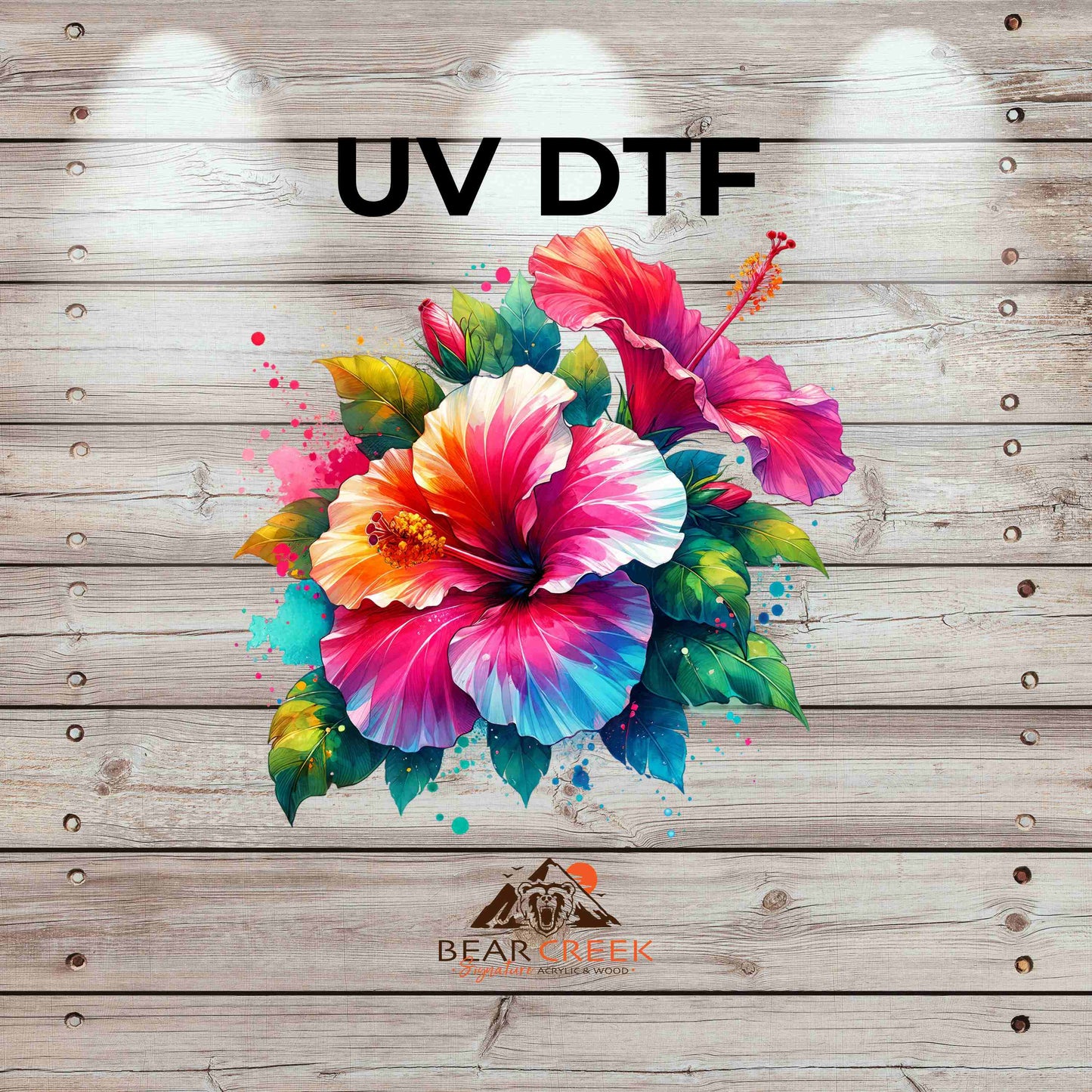 Flowers 1 5 4.5-inch permanent sticker #BCS13 (NEW)