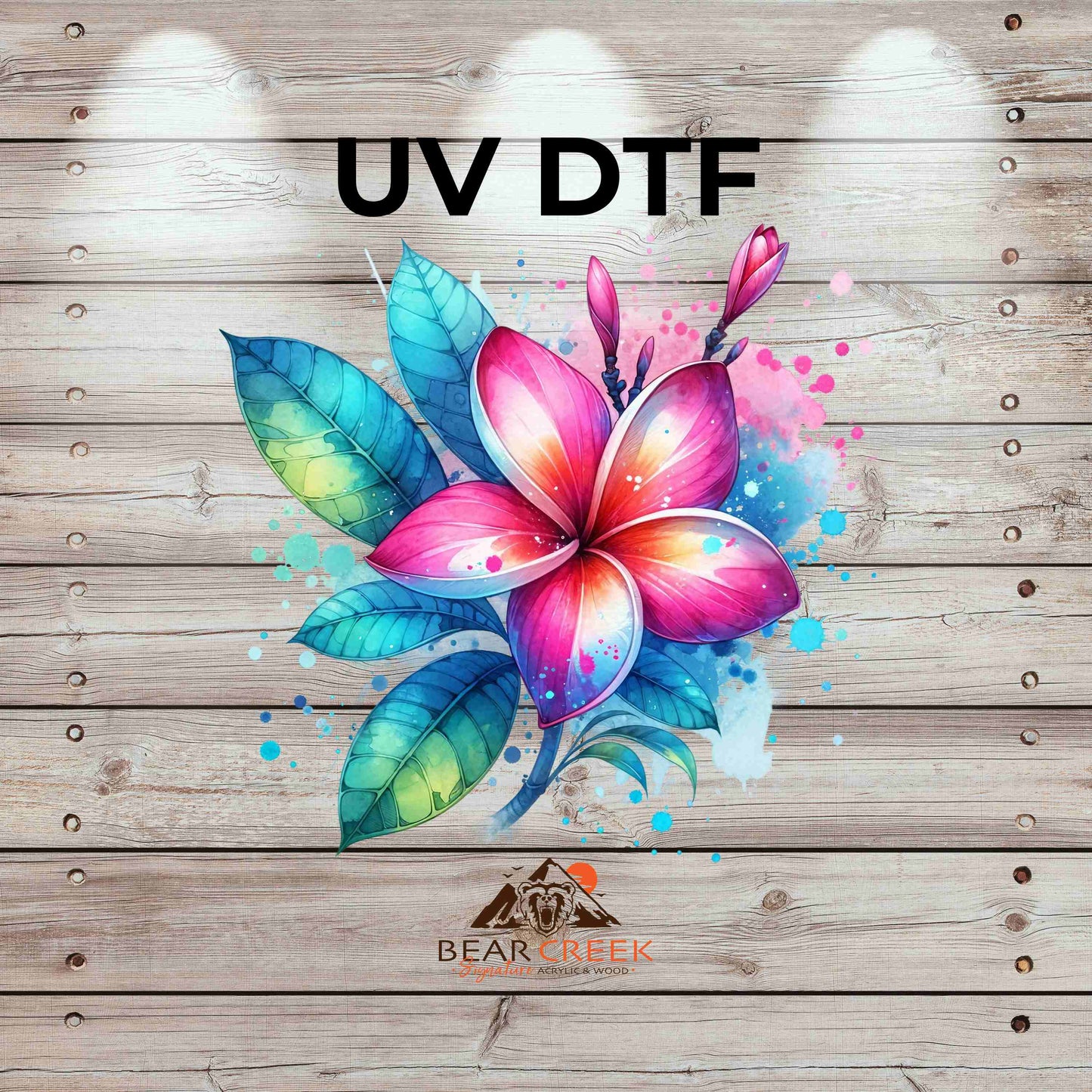 Flowers 6 4.5-inch permanent sticker #BCS18 (NEW)