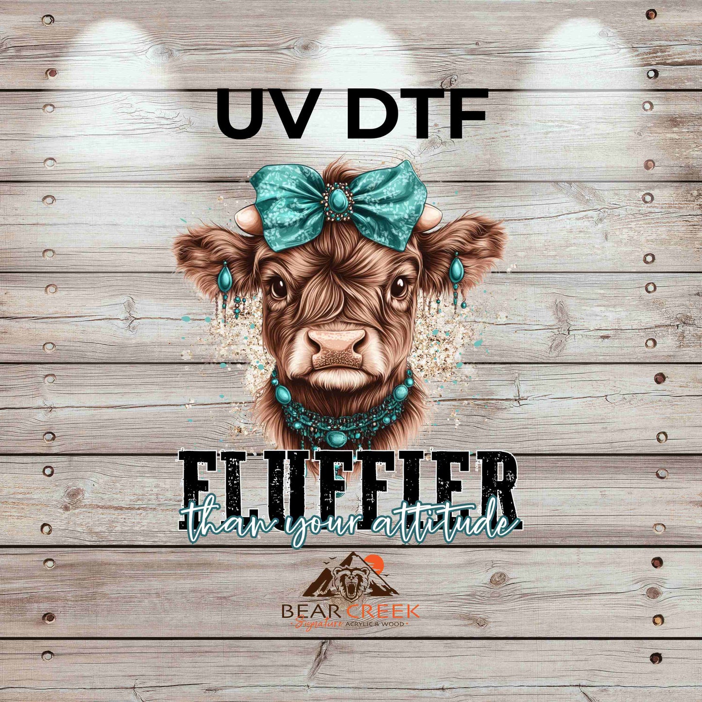 Fluffier Than Your Attitude 4.5-inch permanent sticker #136