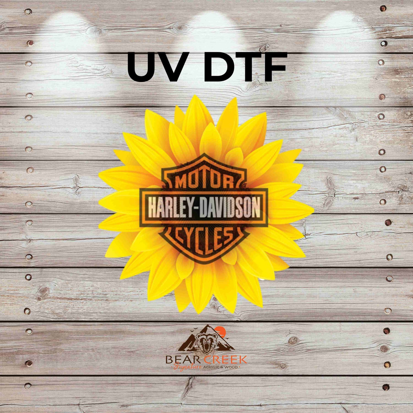 HD Sunflower 4.5-inch permanent sticker #146
