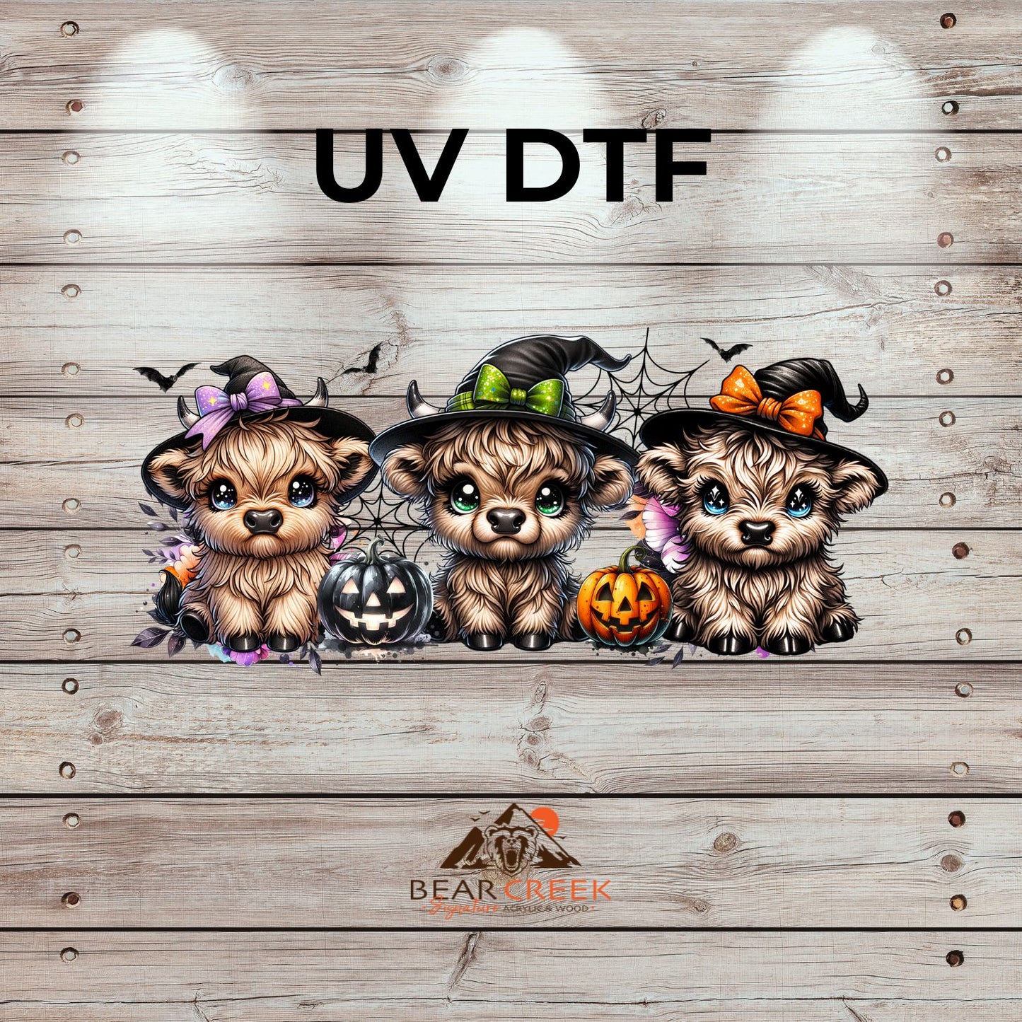 Halloween Heifer Witches - 9.5-inch permanent sticker #251 (NEW)