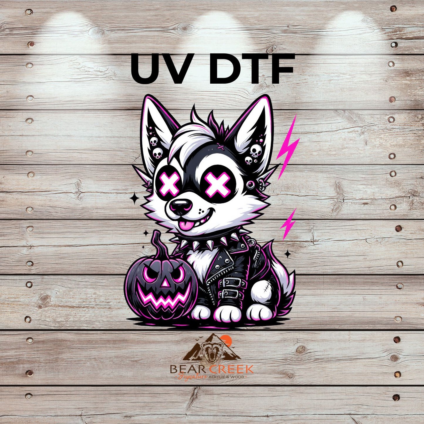 Halloween Dog - 4.5-inch permanent sticker #234 (NEW)