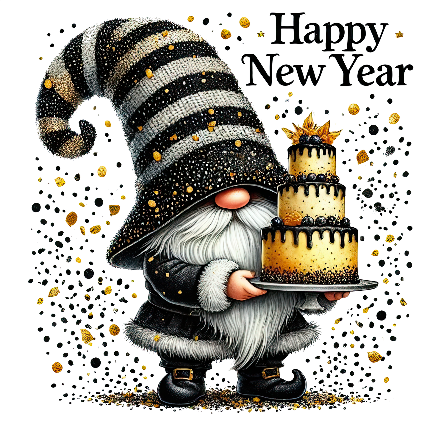 Happy New Year's Gnome 4.5" - BCS#37 (NEW)