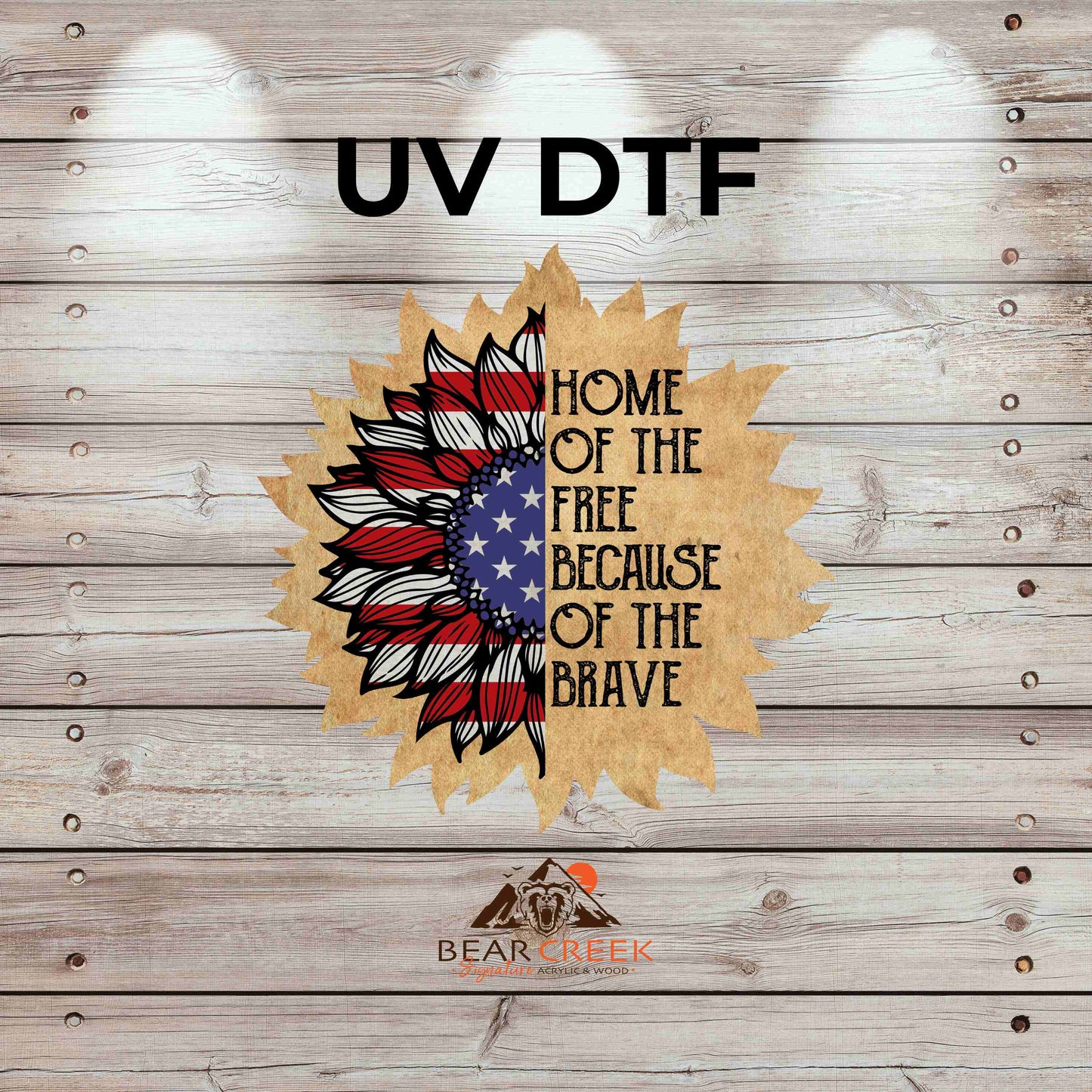 Home of the Free Because of the Brave 4.5-inch permanent sticker #149