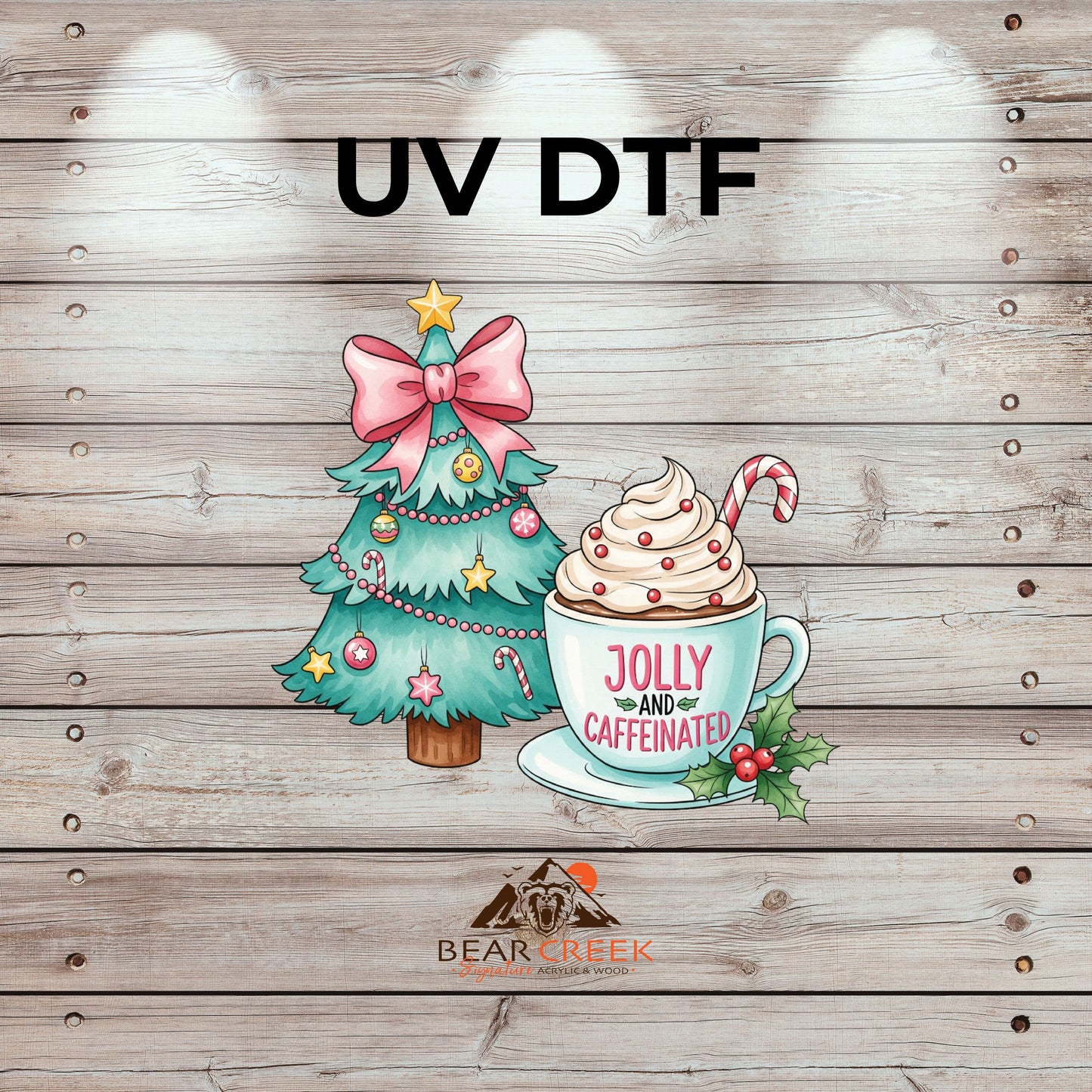 Jolly and Caffeinated - 4.5-inch permanent sticker #284