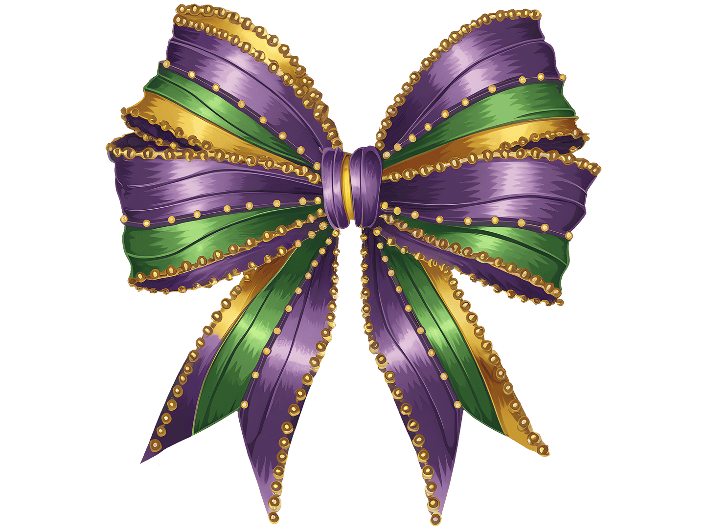 Mardi Gras 1 Bow 4.5" - BCS#40 (NEW)