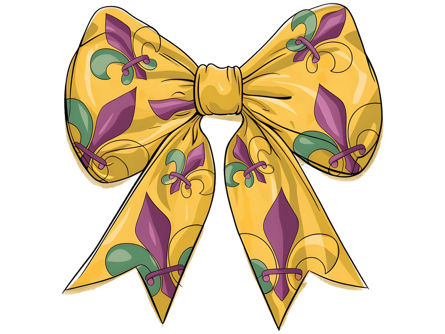 Mardi Gras 2 Bow 4.5" - BCS#74 (NEW)
