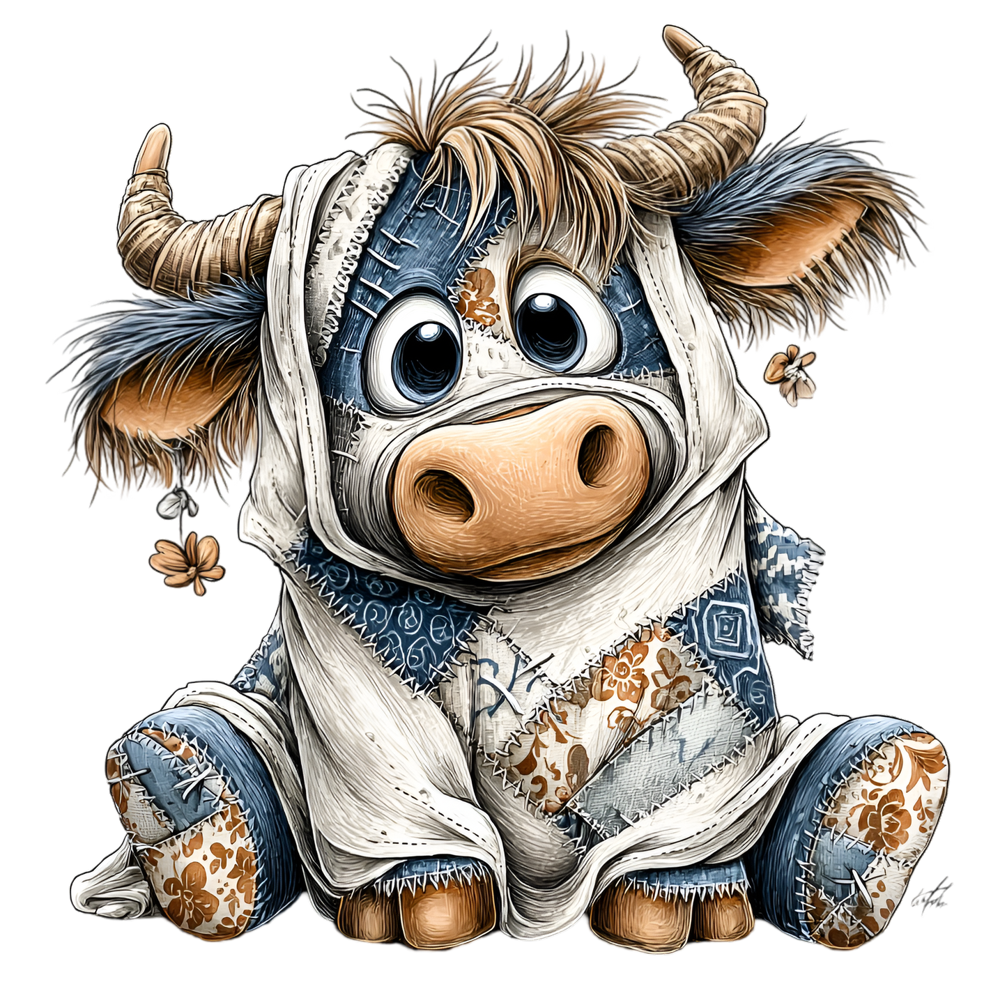 Patchwork Cow 2 - 4.5" - BCS#46 (NEW)