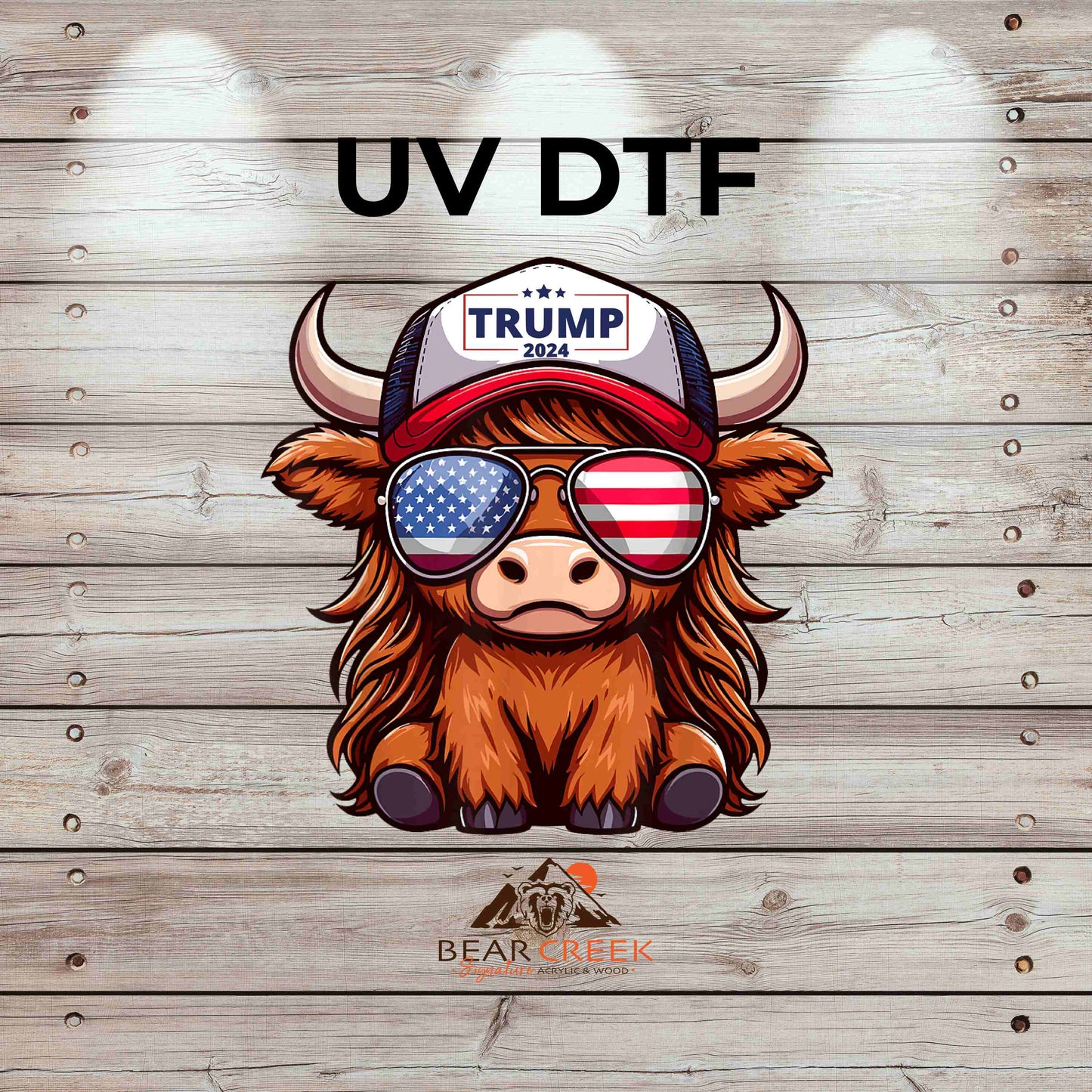 RWB Trump Heifer 4.5-inch permanent sticker #177