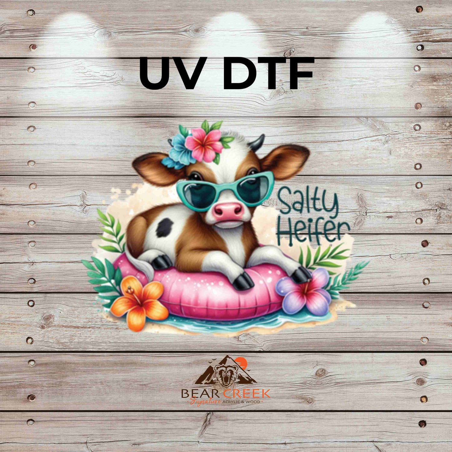 Salty Heifer 2 4.5-inch permanent sticker #179