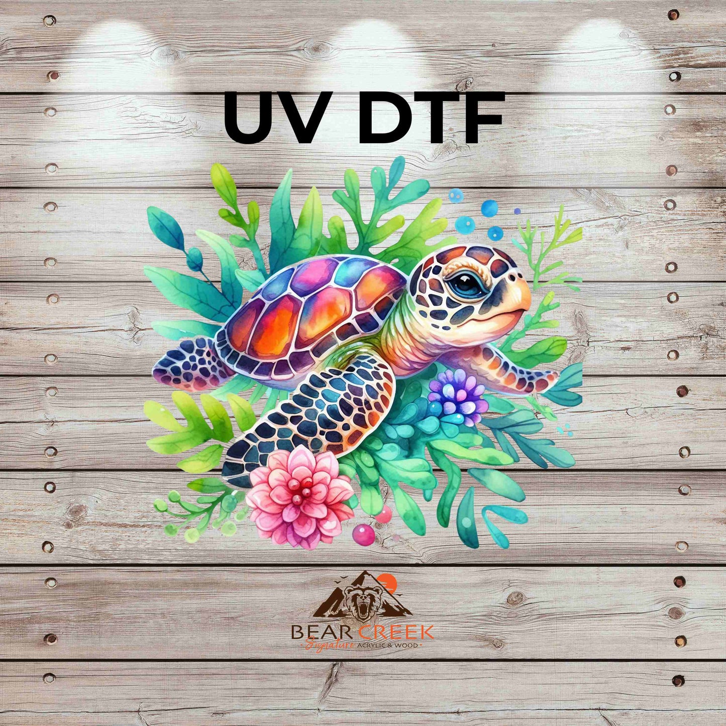 Sea Turtle 3 4.5-inch permanent sticker #184