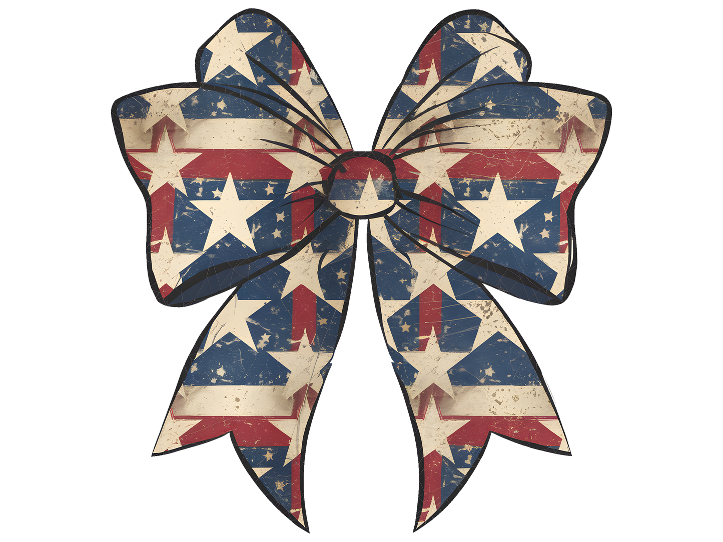 Stars and Stripes Bow 2 4.5" - BCS#93 (NEW)