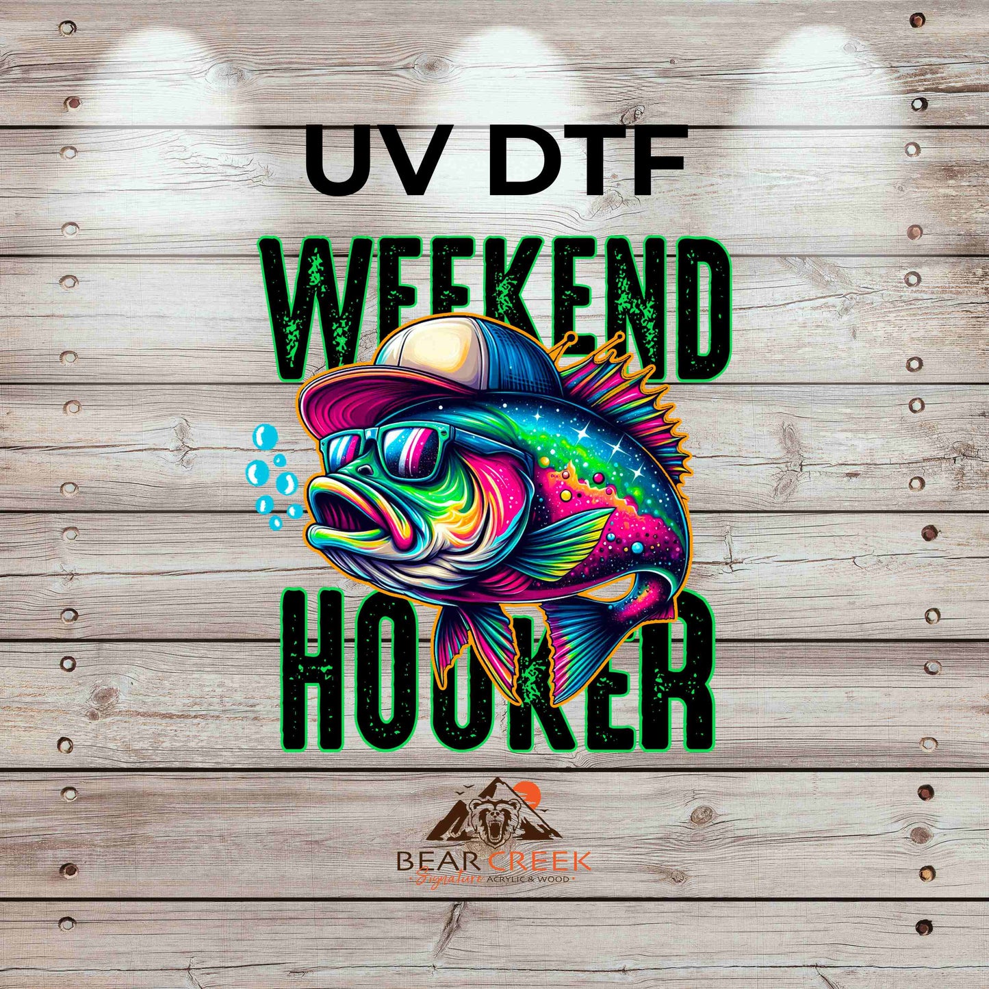 Weekend Hooker 4.5-inch permanent sticker #205