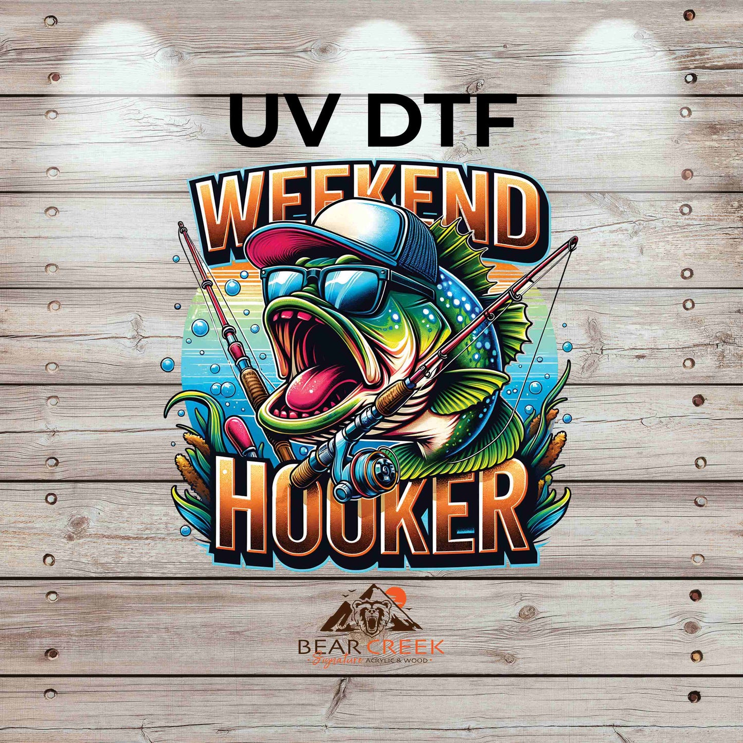 Weekend Hooker 4.5-inch permanent sticker #BCS27 (NEW)