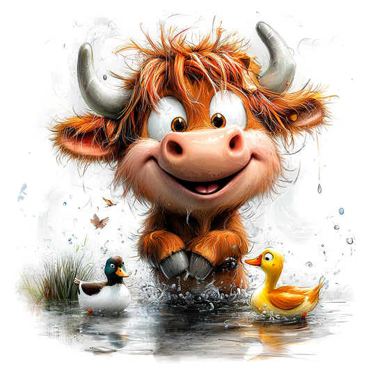 Quirky Highland Cow 4.5" - BCS#114 (NEW) (8)