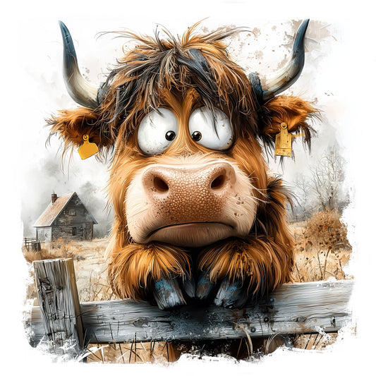 Quirky Highland Cow 4.5" - BCS#116 (NEW) (8)