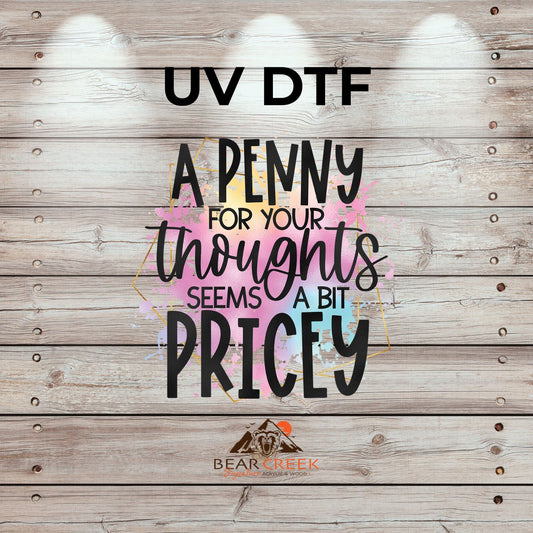 A Penny for your thought's seems a bit pricey - 4.5-inch permanent sticker #256