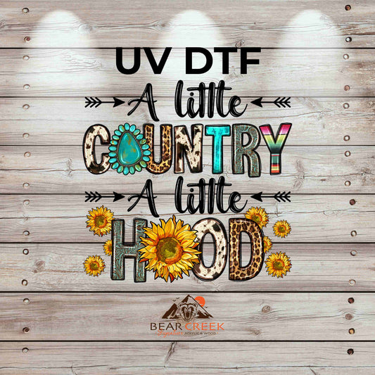 A Little Country A Little Hood 4.5-inch permanent sticker #100