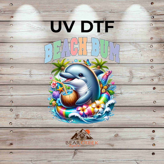 Beach Bum 4.5-inch permanent sticker #104