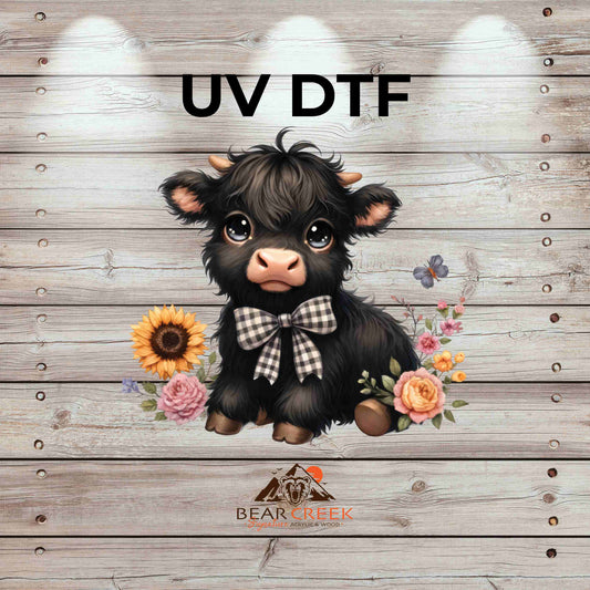 Black Baby Heifer 4.5-inch permanent sticker #115