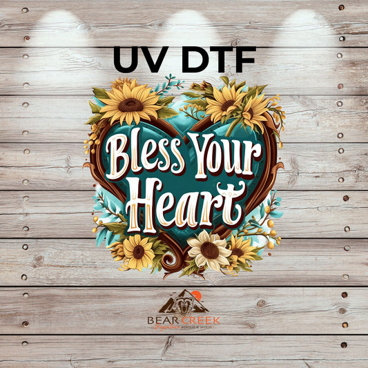 Bless Your Heart - 7-inch permanent sticker #228 (NEW)