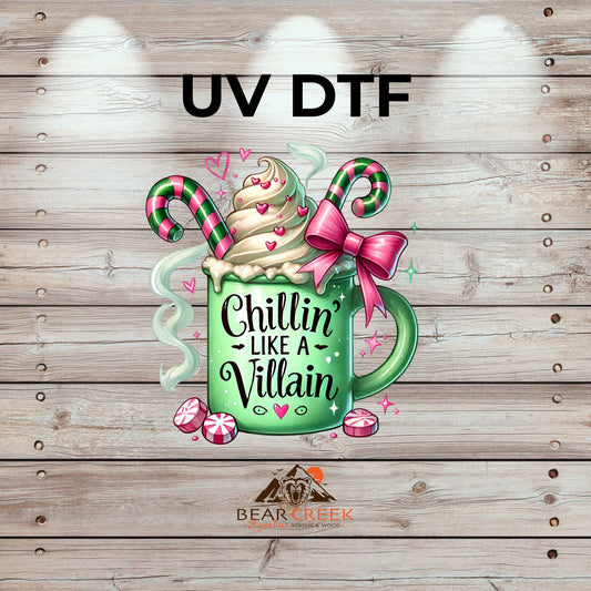 Chillin Like a Villain- 4.5-inch permanent sticker #271