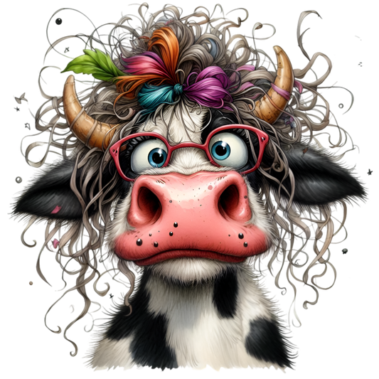 Crazy Hair Cow 1- 4.5" - BCS#66 (NEW)