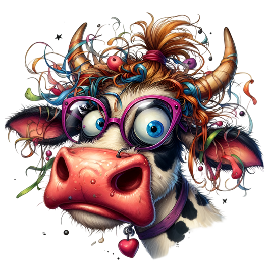 Crazy Hair Cow 2- 4.5" - BCS#67 (NEW)
