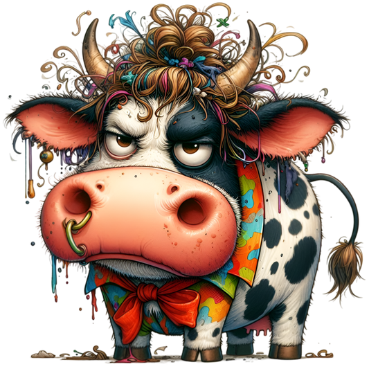 Crazy Hair Cow 3- 4.5" - BCS#68 (NEW)