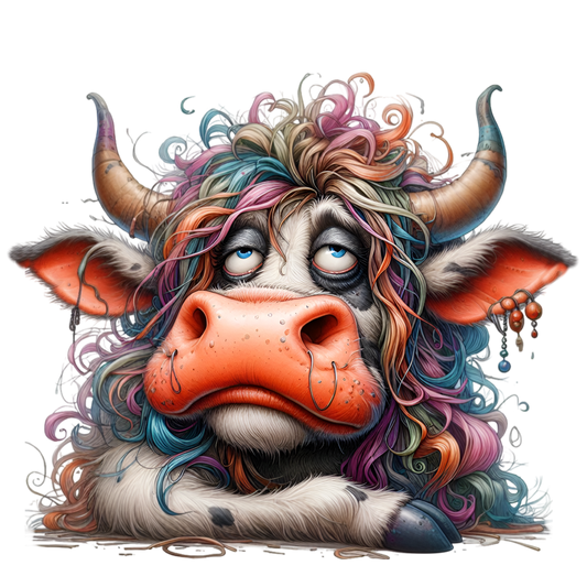 Crazy Hair Cow 4 4.5" - BCS#85 (NEW)
