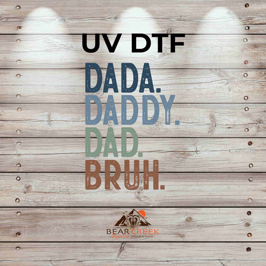 Dada Daddy Dad Bruh 4.5-inch permanent sticker #119