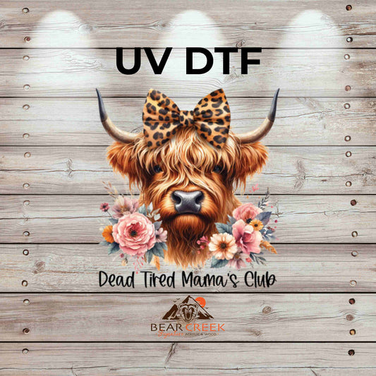 Dead Tired Mamas Club 4.5-inch permanent sticker #121