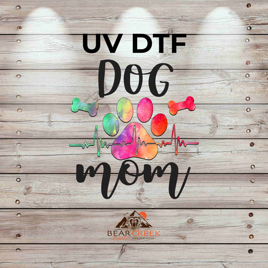 Dog Mom 1 4.5-inch permanent sticker #124