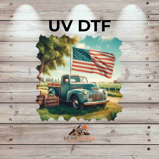 Farm Truck Fruit Stand 4.5-inch permanent sticker #133