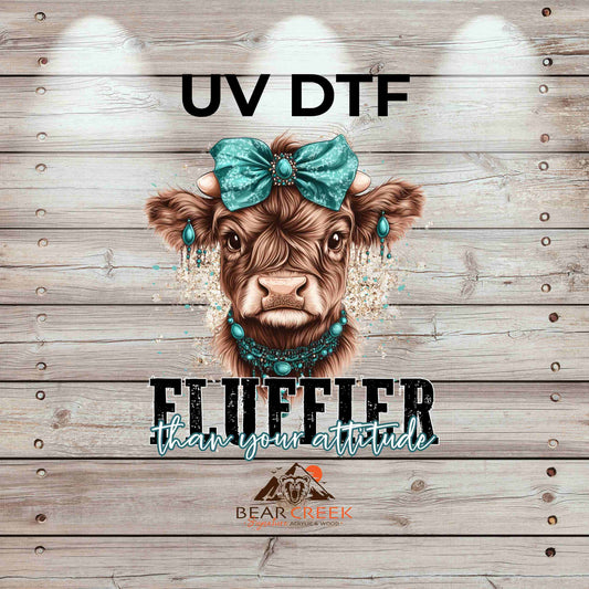 Fluffier Than Your Attitude 4.5-inch permanent sticker #136