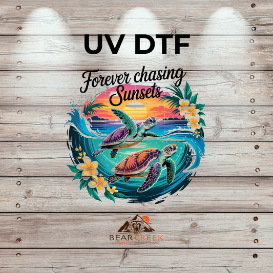 Forever Chasing Sunsets - 4.5-inch permanent sticker #245 (NEW)