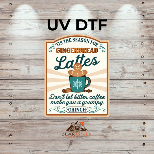 Gingerbread Lattes Grinch - 4.5-inch permanent sticker #238 (NEW)