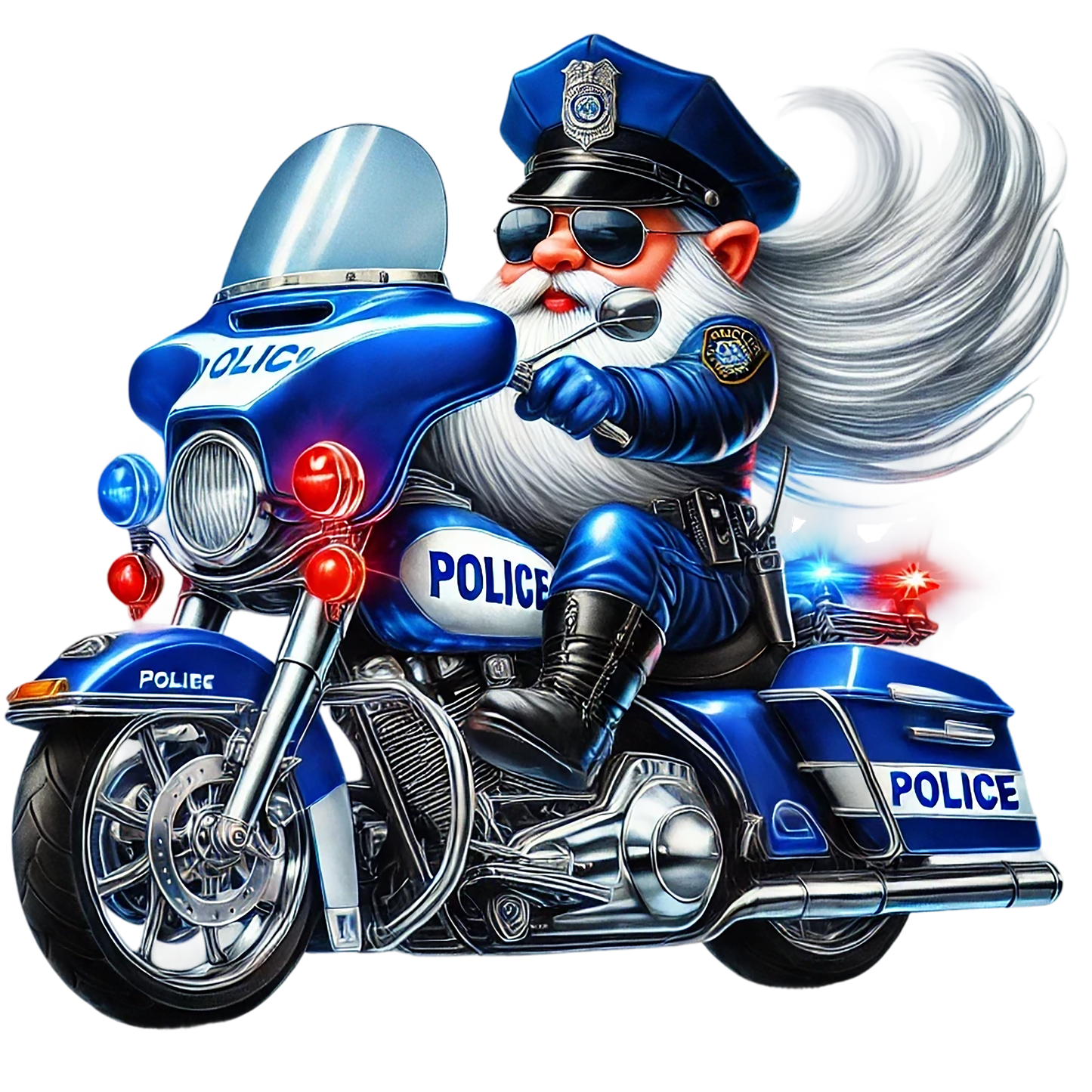 Gnome Motorcycle Police 2 4.5" - BCS#89 (NEW)
